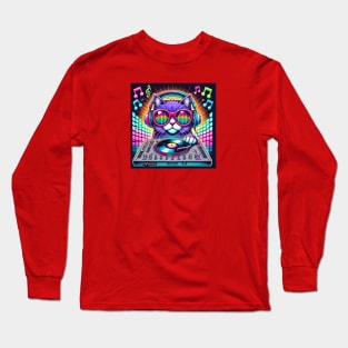 DJ Cat: A Batida Perfeita Long Sleeve T-Shirt